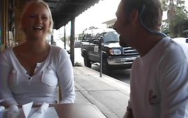 Lusty mature blonde maiden Zoey is sucking lover's dangler previous to fucking him