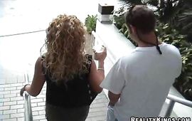Pumped up buddy eagerly eats busty stupefying gf Reagan's cunny previous to pounding it