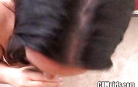 Slender older Geah screams while gangbanged by a experienced fuckmate