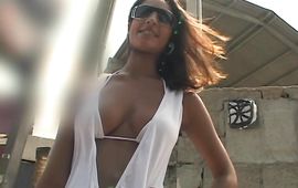 Overwhelming brown-haired Nandi is having some good sex