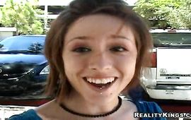 Playful mature brown-haired girl Sinderella is sucking shaft and getting fucked in return