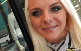 Girlie Ambyr is fascinating and she adores riding a huge pipe