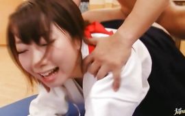 Appealing angel Chika Sena is sucking and fucking without charging for it