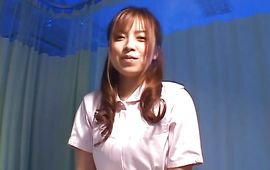 Delectable mature chick Rei Aoi with huge tits chokes on beef bayonet previous to taking it balls deep