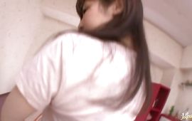 Charming bosomed mature Harumi Asano puts a hard dong in her wet mouth