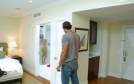 Delicious golden-haired Jordan Kingsley loves to suck and ride large prick