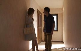 Frisky mature Azusa Itagaki flaunts her wet poontang previous to sucking hard pole