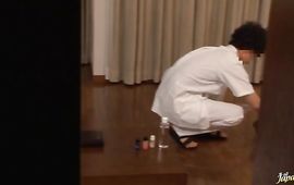 Pungent Rika Araki widens her legs wide open and getting drilled very hard