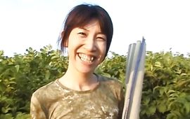 Cute Hayashibara with big tits and buddy are about to fuck in the midst of the day