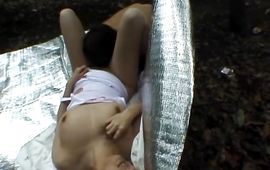 Charming bosomed mature lady Miyuki Hashida getting fucked by her bf from the back