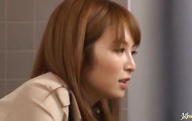 Mischievous maid Miku Ohashi bows over and receives a thorough banging