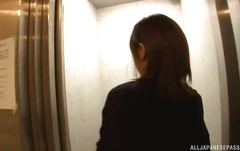 Horny maiden Ai Komori seduces a lad with her hawt smile