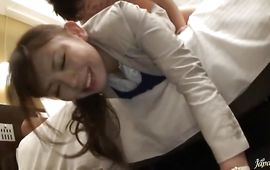 Dishy mature Mei Miura with huge tits goes crazy on her fellow's large hard schlong