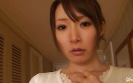 Lusty older lady Miho Ashina with biggest tits receives a pulsating dangler in her poontang